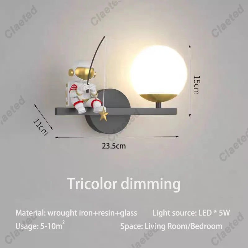 Applique Astronaute Projection Étoiles – Déco Créative Chambre Enfant