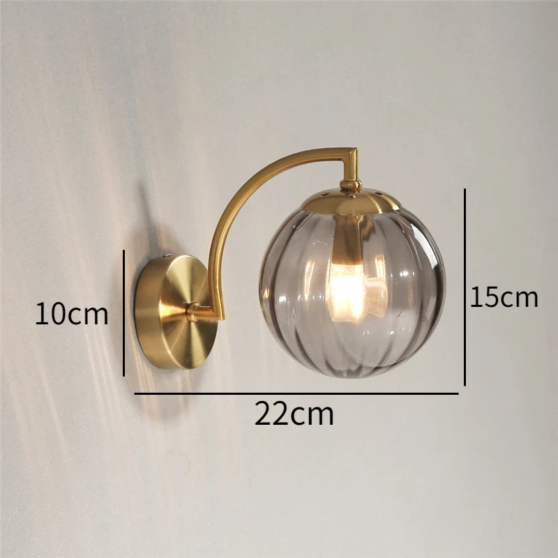 Applique Boule Verre Colorée – Déco Chic Chambre Salle de Bain