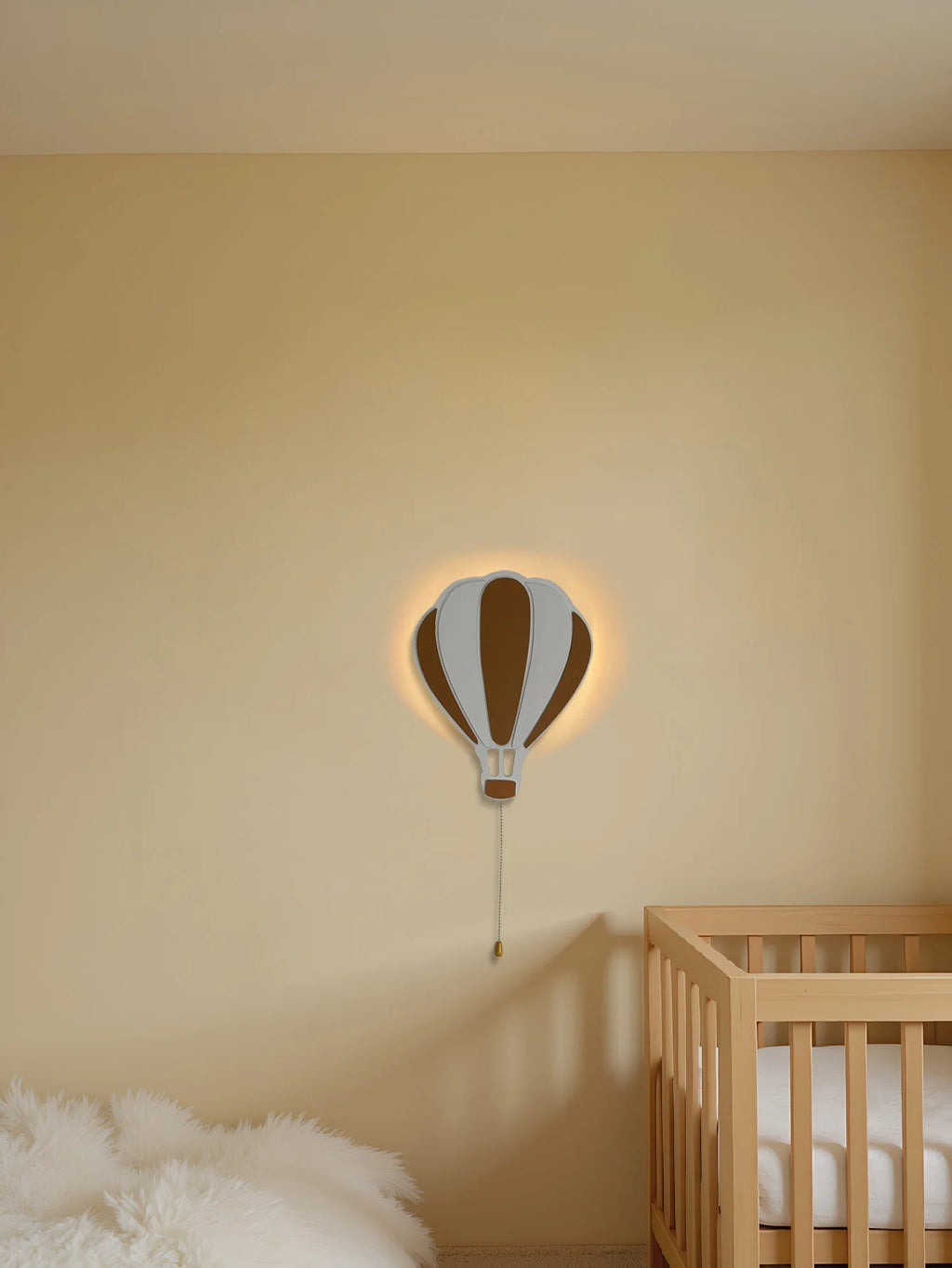 Applique Nuage Flottant – Veilleuse Bois Chambre Bébé