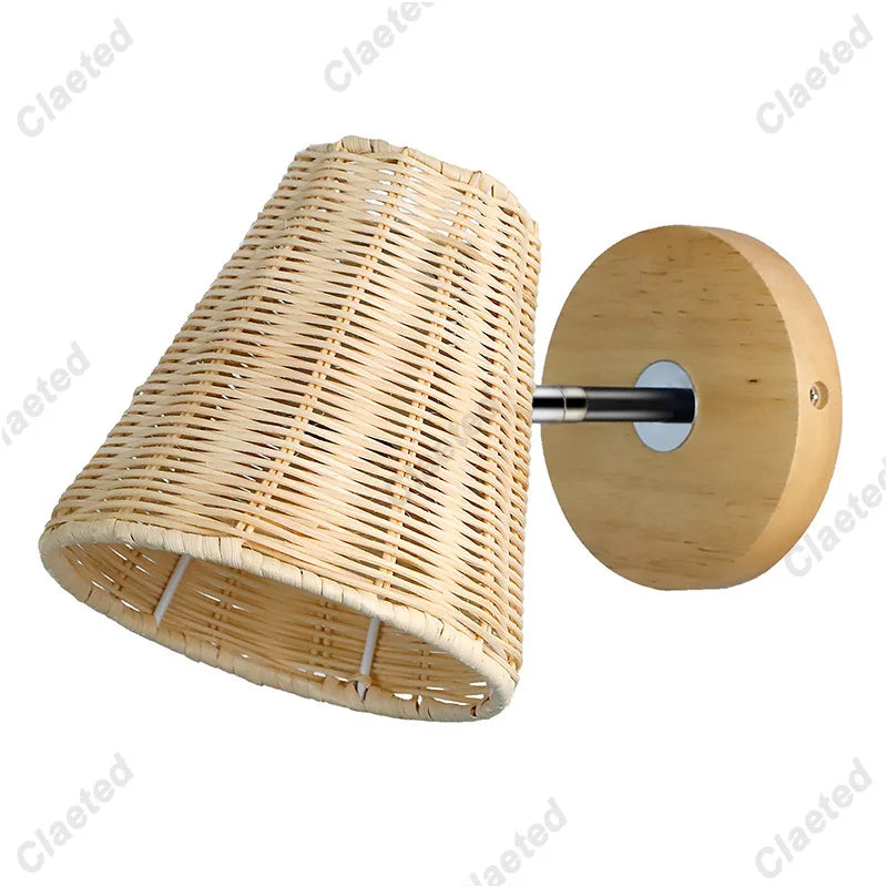 Applique Rotin Tressé Main – Chambre Cuisine Couloir