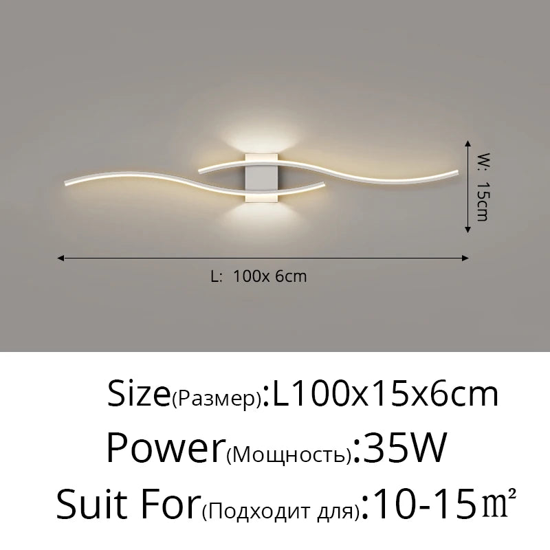 Applique LED Bande Minimaliste Loft – Fond Salon Chambre Design