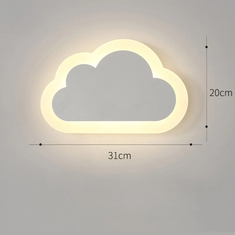 Applique Nuage Souriant LED – Veilleuse Créative Chambre Enfant