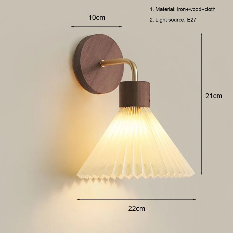 Applique Bois Nordique LED Chambre Hôtel – Salon Bureau Chic