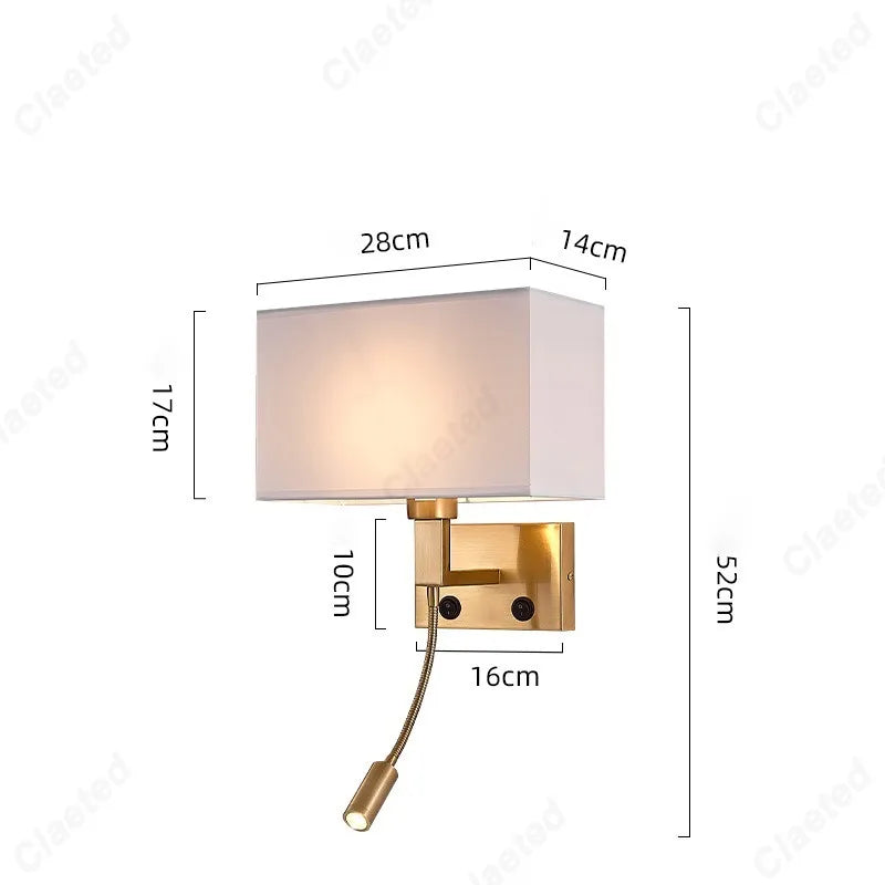 Applique Murale Orientable Abat-Jour Tissu – Chambre Salon Couloir