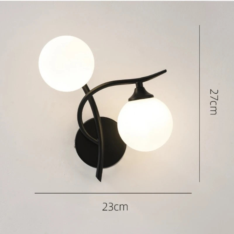 Applique Boule Verre Fer Nordique – Globe Dépoli Bras Orientable