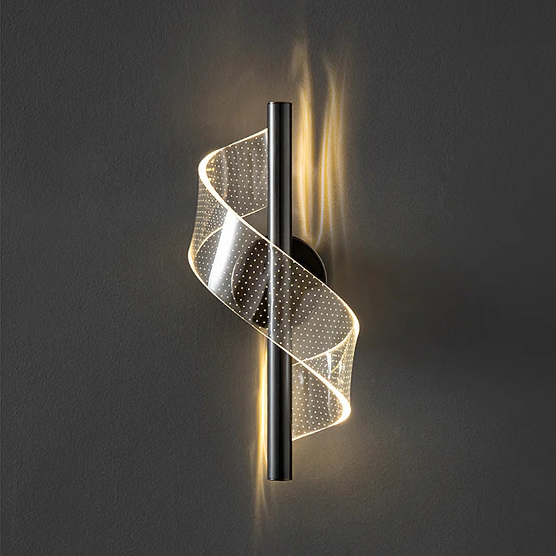 Applique Spirale LED Nordique – Chambre Salon Fond de Mur