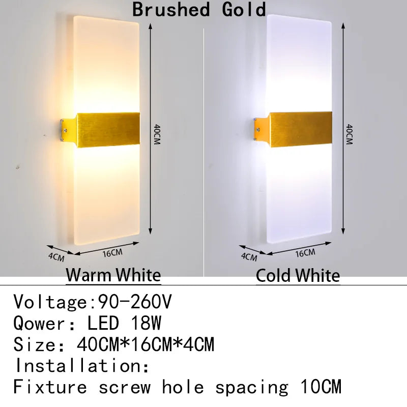 Applique LED Angle Droit Acrylique – Chambre Couloir Hôtel
