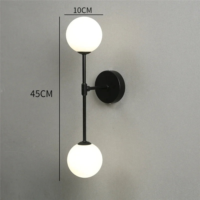 Applique Boule Verre Colorée – Déco Chic Chambre Salle de Bain
