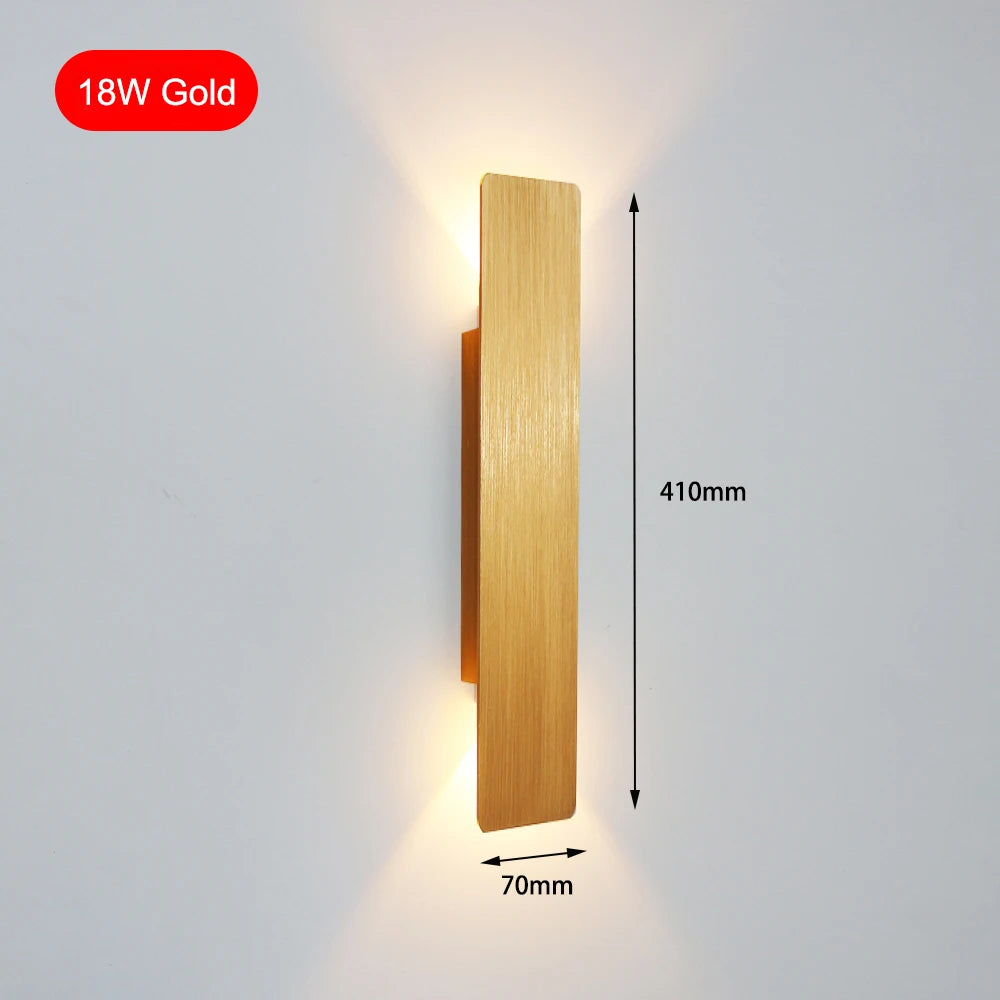 Applique LED Double Éclairage Aluminium – Chambre Couloir