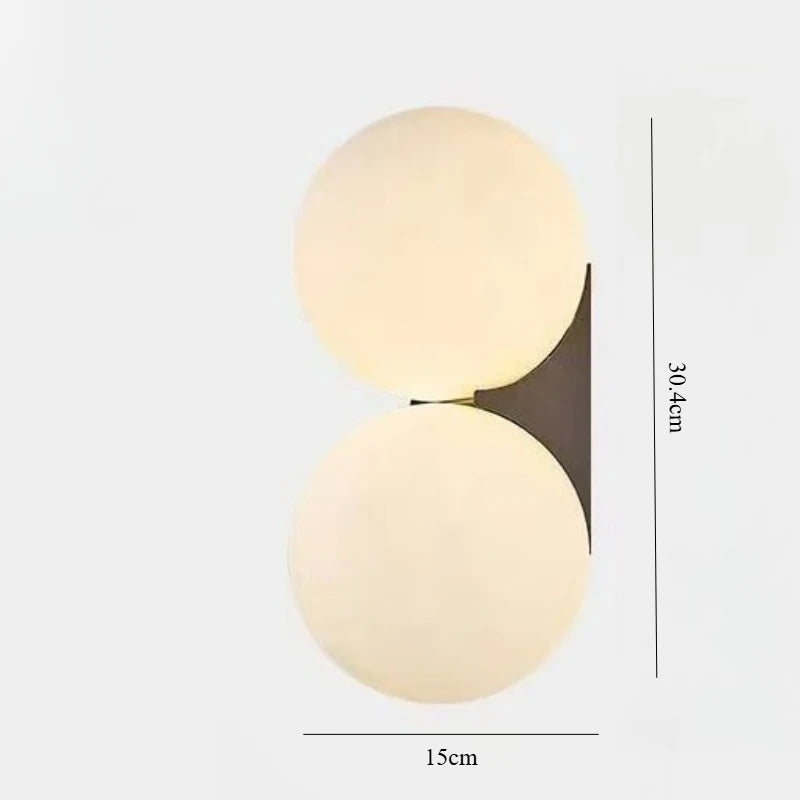 Applique Boule Verre Givré Doré – Minimaliste Scandinave Chambre