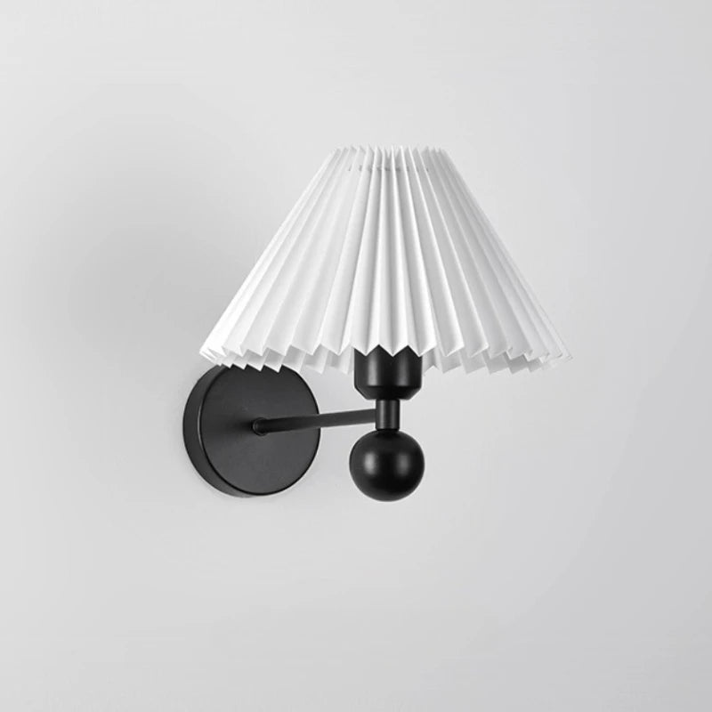 Applique Murale Style Français Crème – Abat-Jour Tissu Bois E27