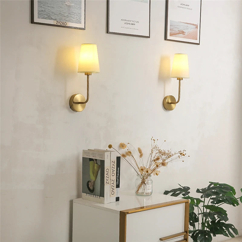 Applique Abat-Jour Tissu Lin Beige – Chambre Salon Nordique