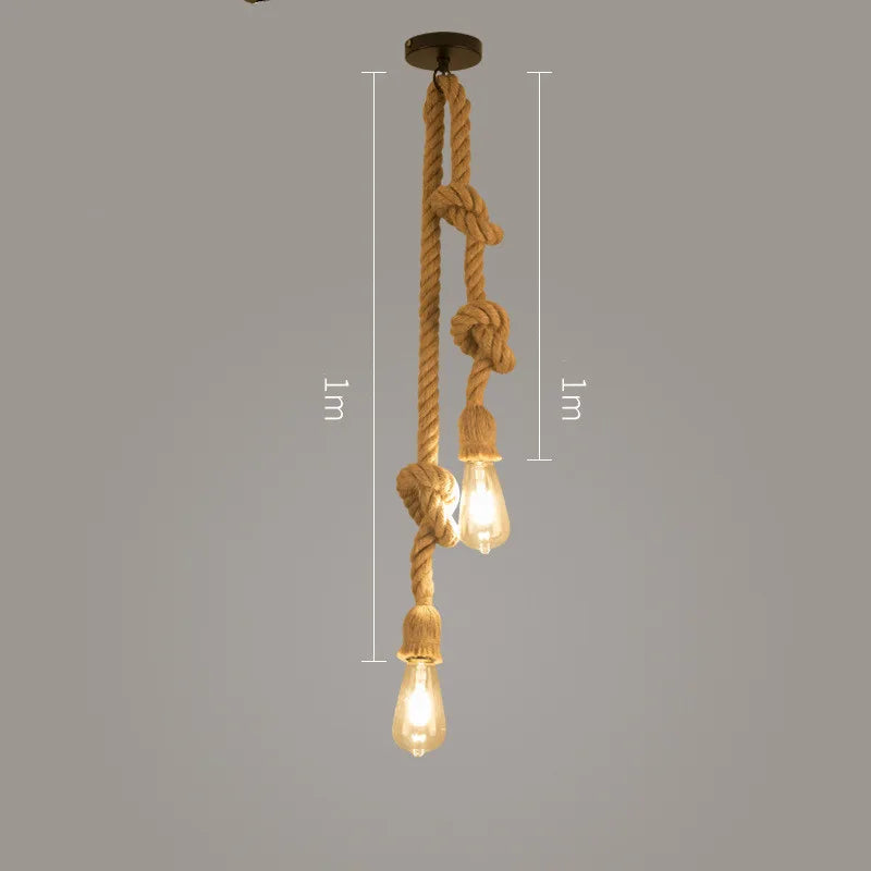 Applique Bois et Corde de Chanvre – Rétro Escalier Couloir Chambre