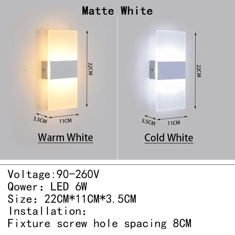 Applique LED Angle Droit Acrylique – Chambre Couloir Hôtel