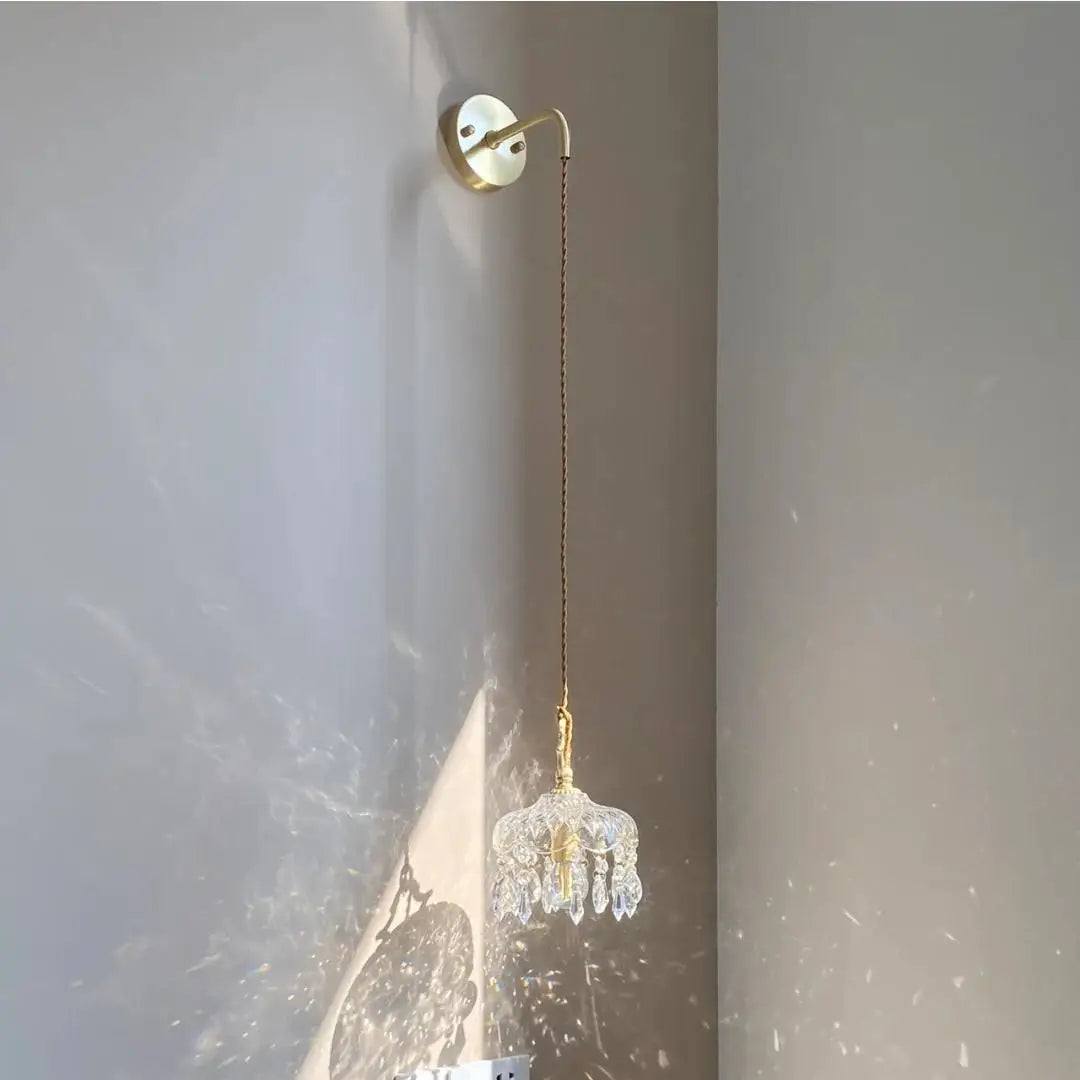 Applique Verre Cuivré Rétro Français – Ambiance Hôtel Couloir