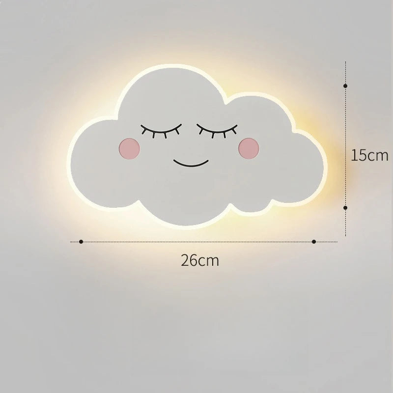 Applique Nuage Souriant – Veilleuse Créative Chambre Enfant