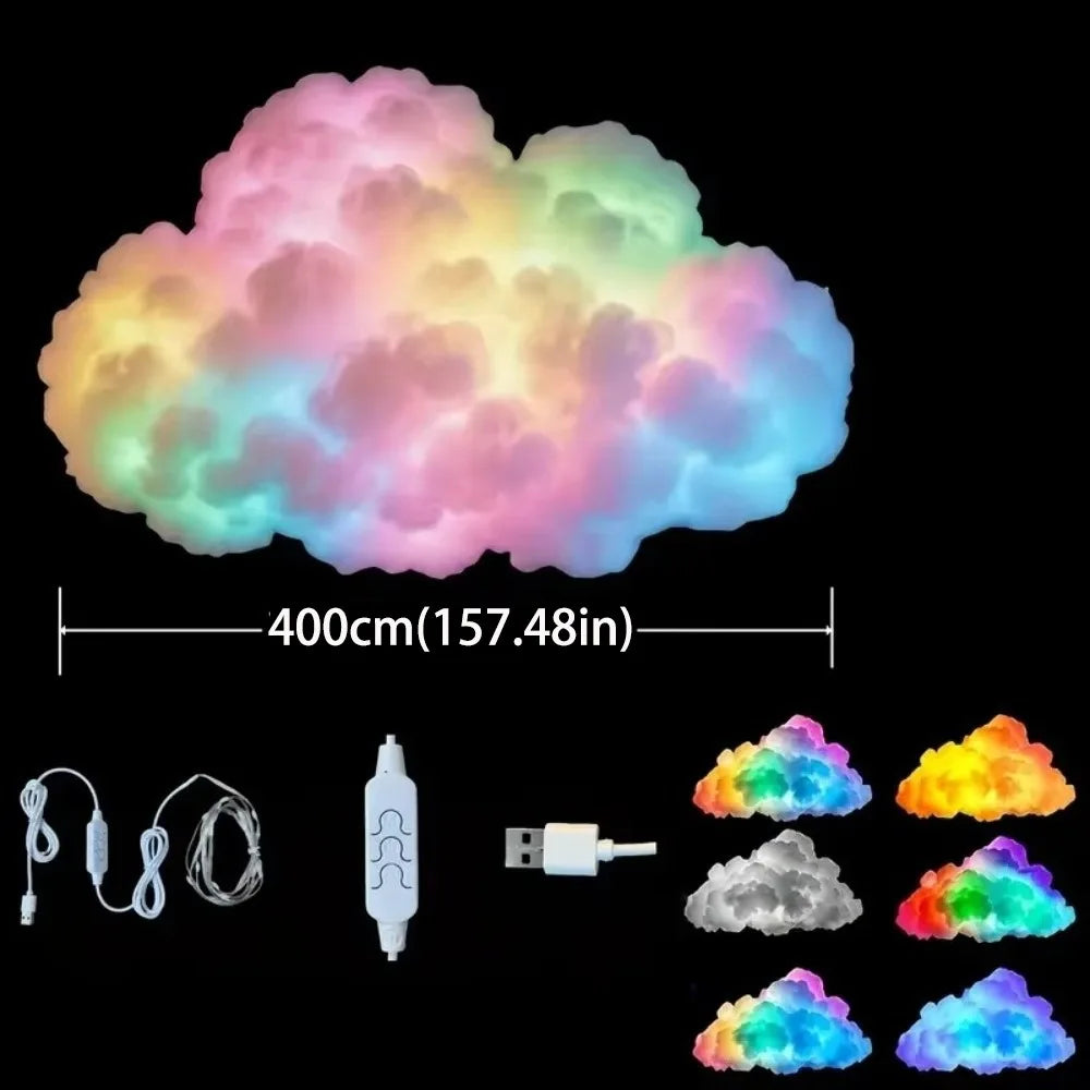 Kit Guirlande LED Nuage USB Gaming – Déco Chambre Créative