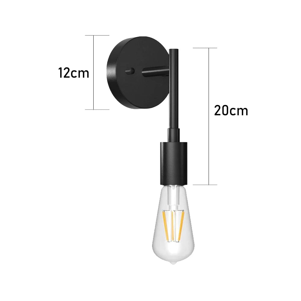 Applique Industrielle Noire Double Tête – Salon Chambre Couloir