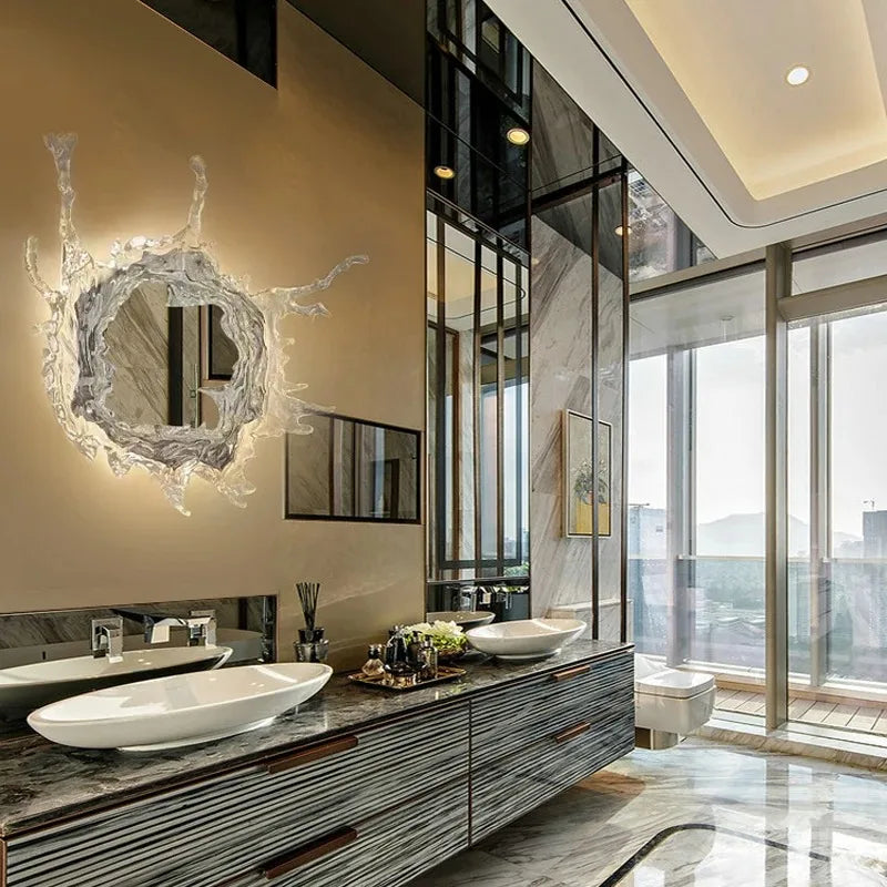Applique Murale Fleur d'Eau Design – Salon Couloir Salle de Bain