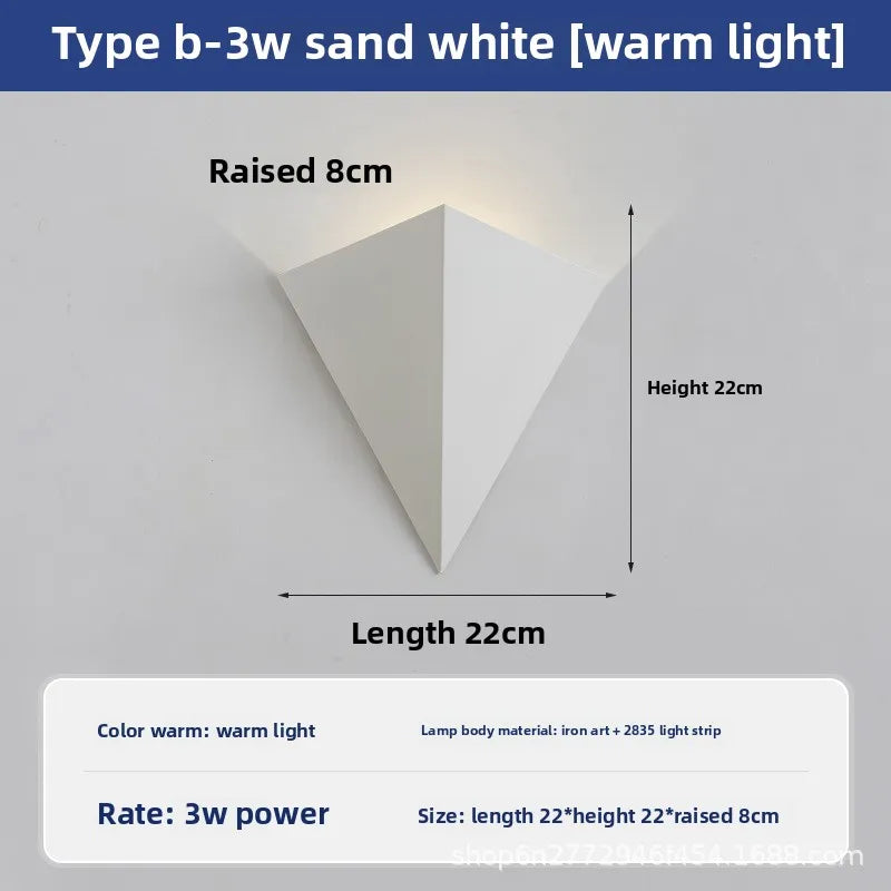 Applique LED Géométrique Minimaliste – Chambre Salon Couloir Art