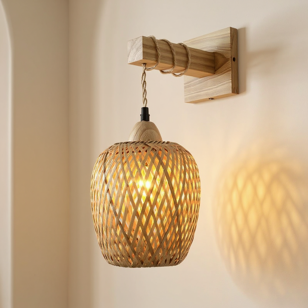 Applique Bambou Ronde Japonaise - vue produit