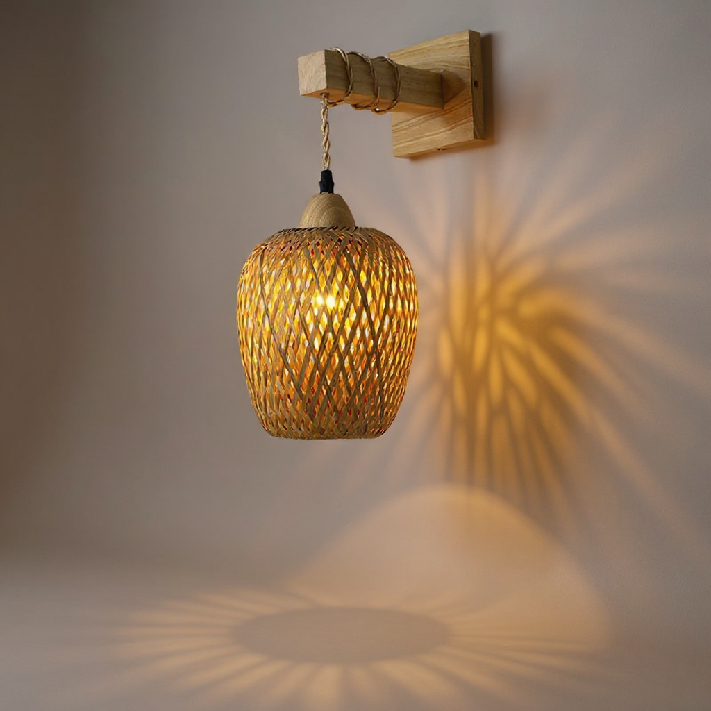 Applique Bambou Ronde Japonaise - coloris dore