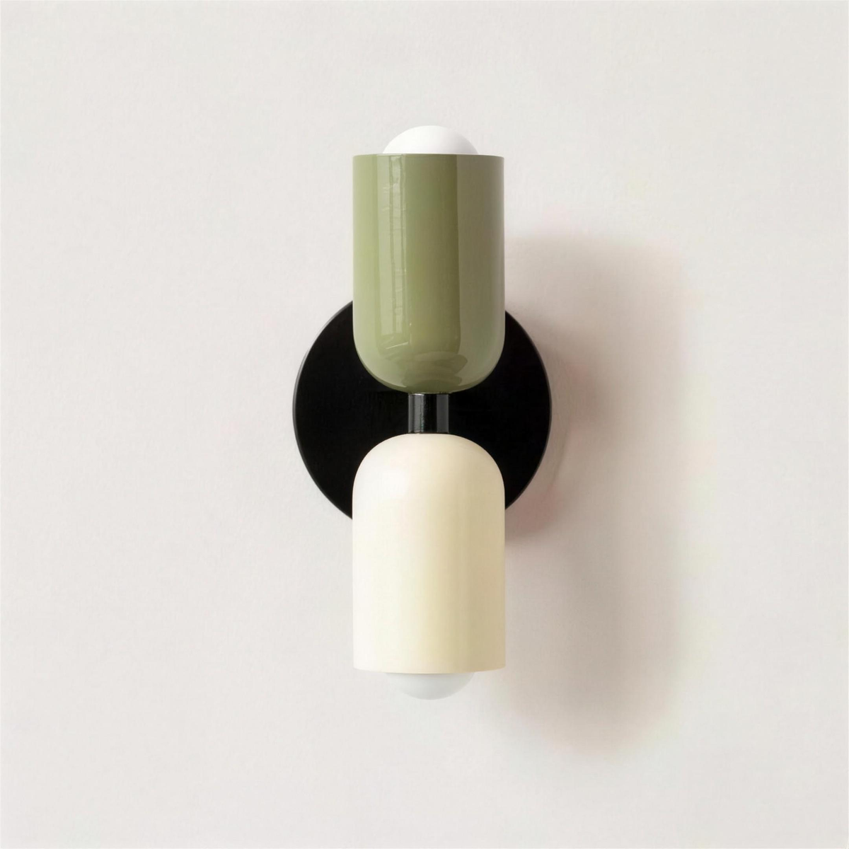 Applique macaron variante verte crème noir