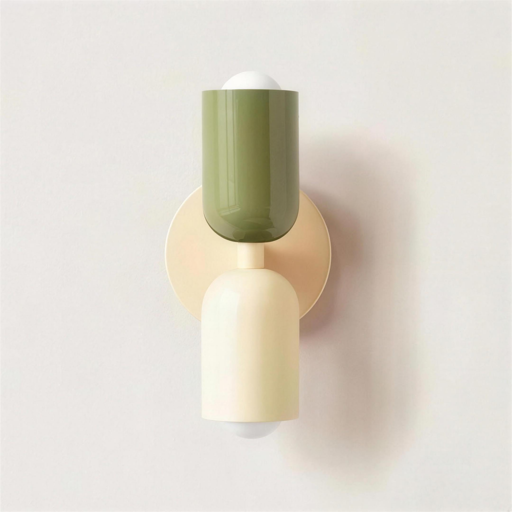Applique macaron variante verte crème laiton