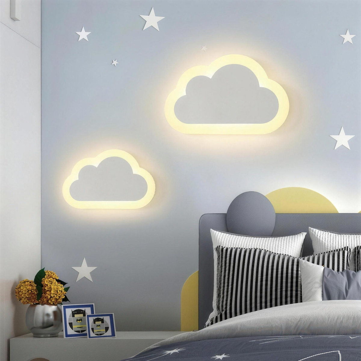 Applique nuage souriant chambre enfant