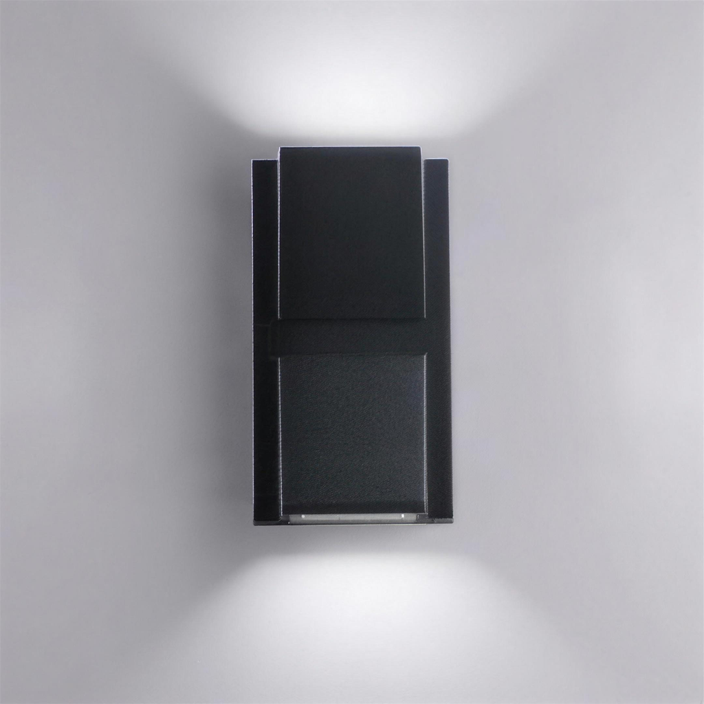 Applique LED noire design - lumiere blanche
