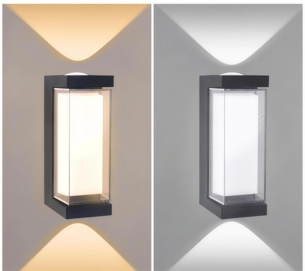 Applique lanterne LED - comparatif blanc chaud et blanc froid