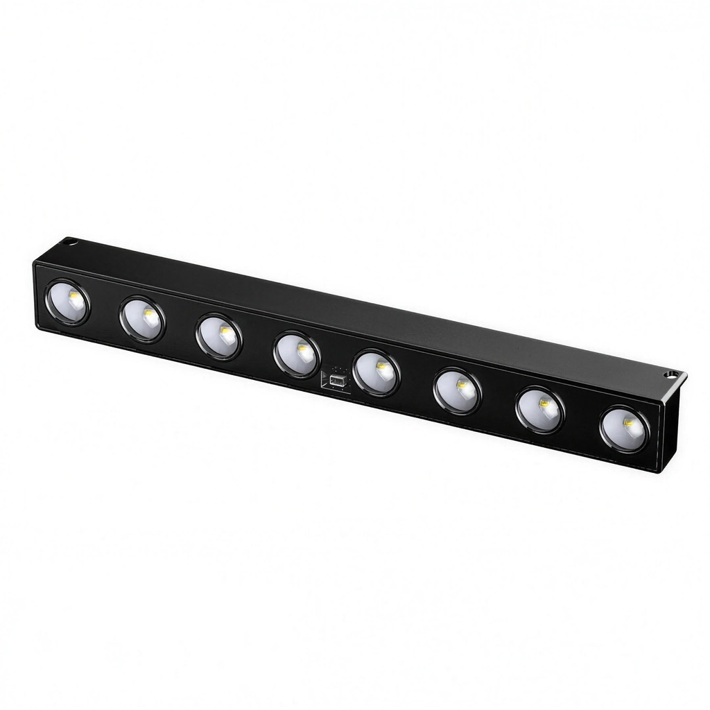 Applique solaire 8 LED noire - vue produit