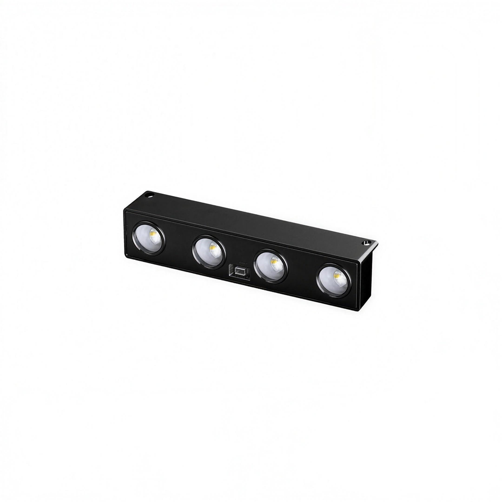 Applique solaire 4 LED noire - vue produit