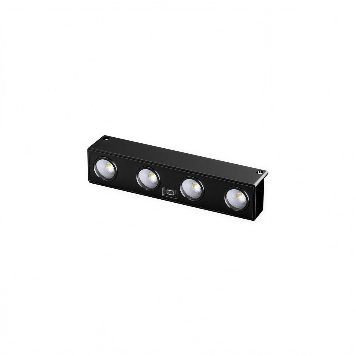 Applique solaire 4 LED noire - vue produit