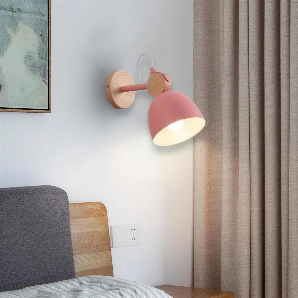 Applique scandinave bois chambre chevet