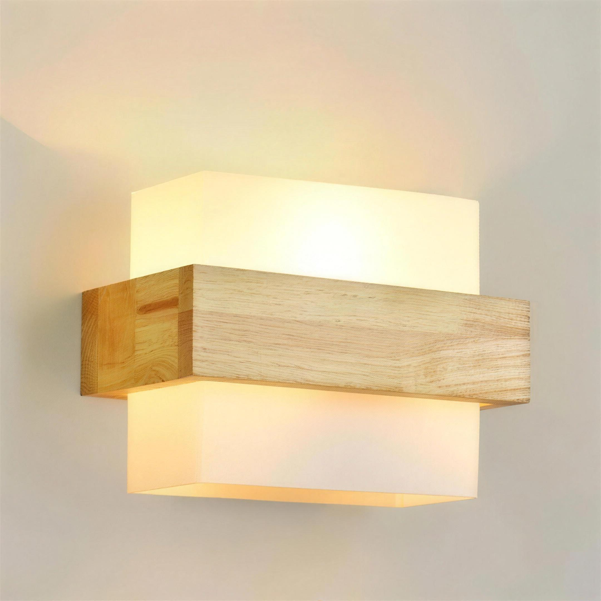 Applique bois verre nordique cube