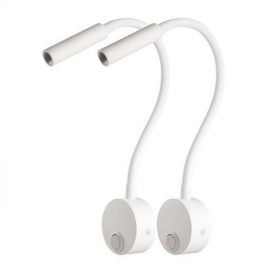 Applique liseuse LED blanche paire