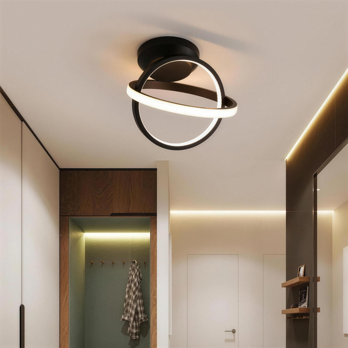 Plafonnier LED minimaliste couloir entree