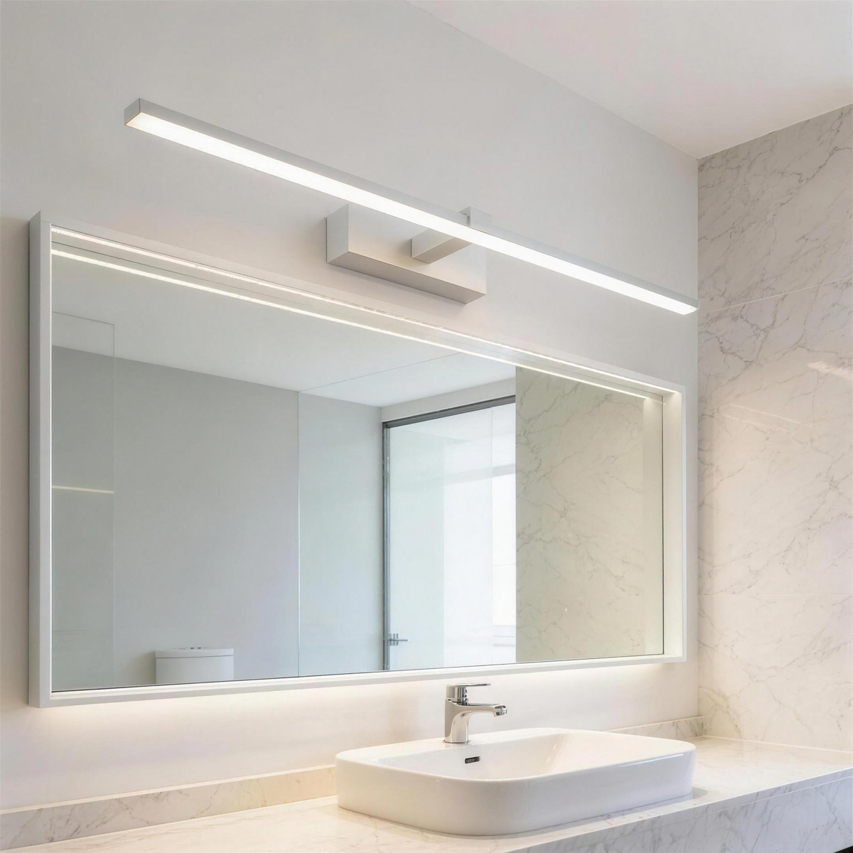 Applique miroir LED blanche salle de bain 2K