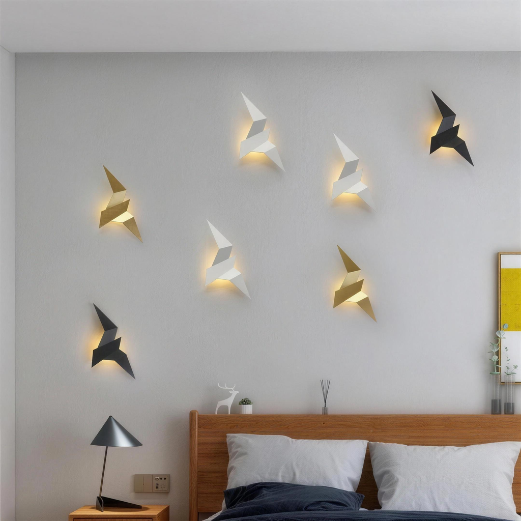 Oiseaux LED chambre tête de lit ambiance 2K