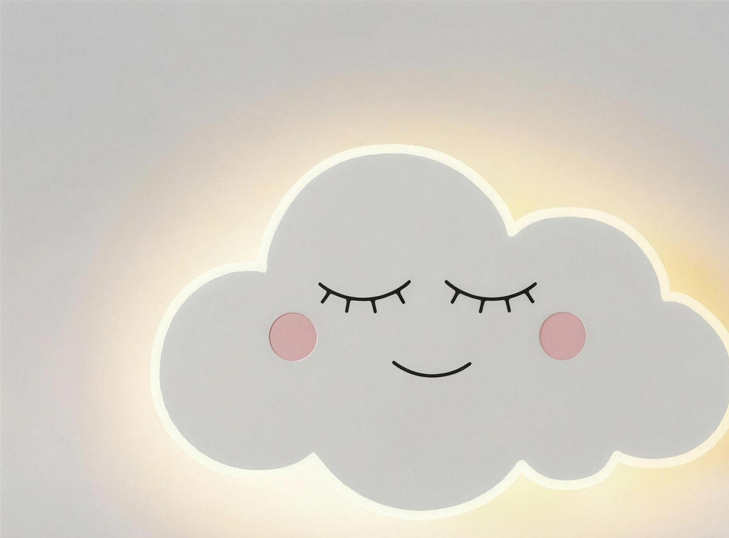 Smiling Cloud Wall Light – Creative Night Light for Kids' Room