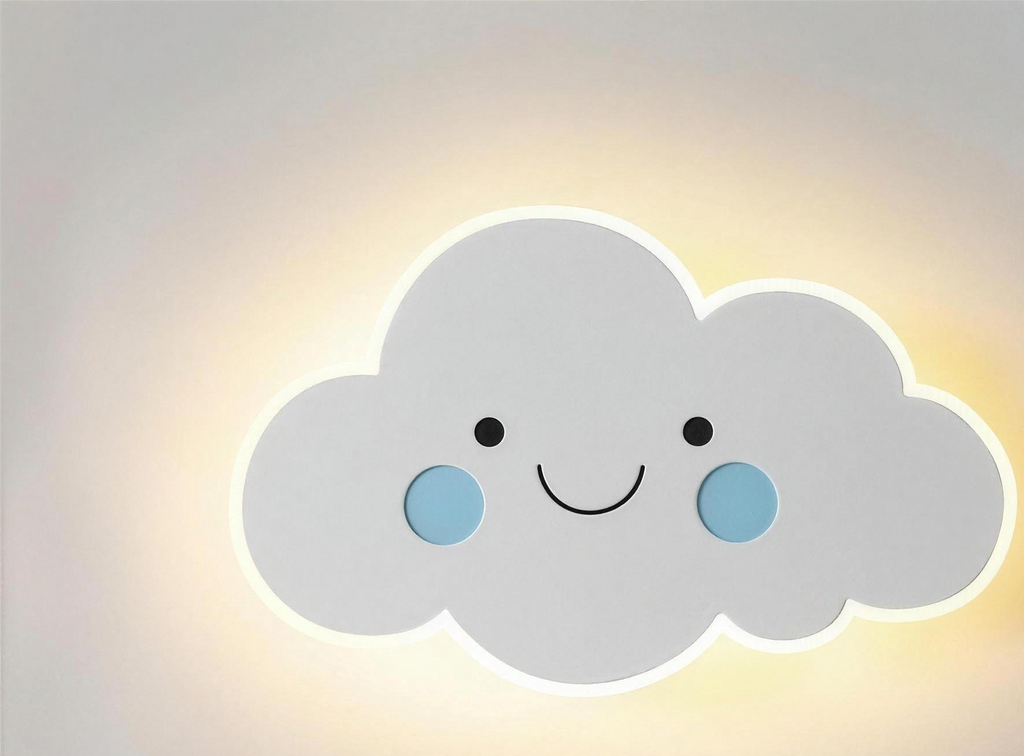 Smiling Cloud Wall Light – Creative Night Light for Kids' Room